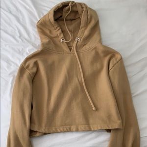 Cropped Hoodie in Sand